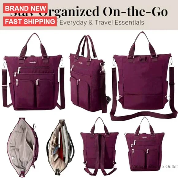 Lightweight Convertible Backpack Tote 15 RFID Travel Bag
